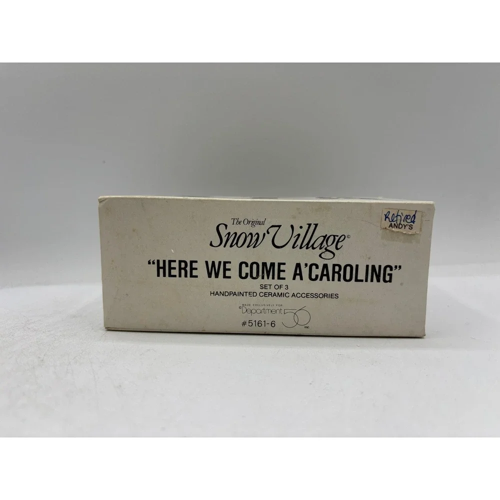 Department 56 1990 Original Snow Village Here We Come A'Caroling Set of 3 5161-6